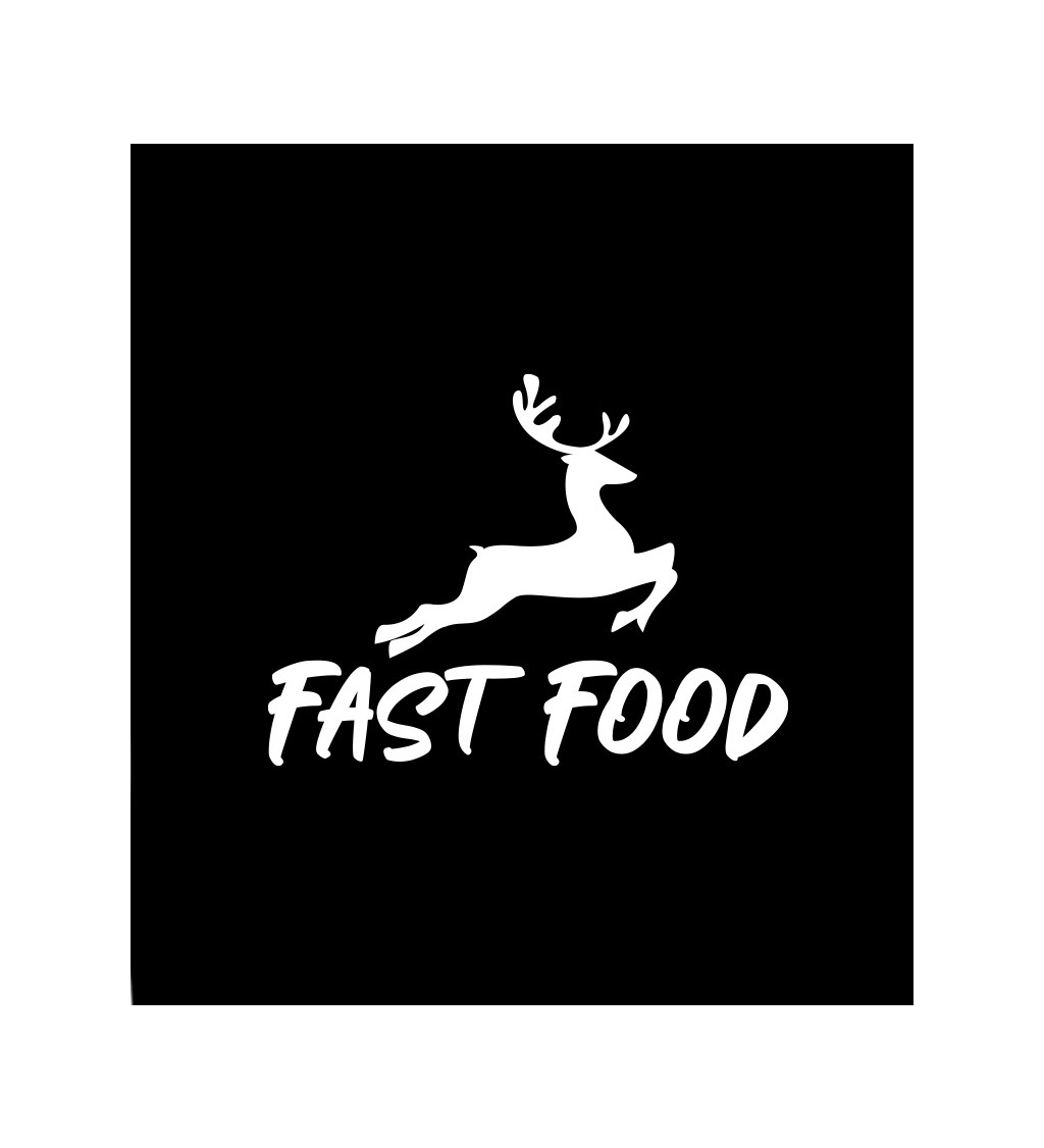 Dámské tričko černé - Fast food