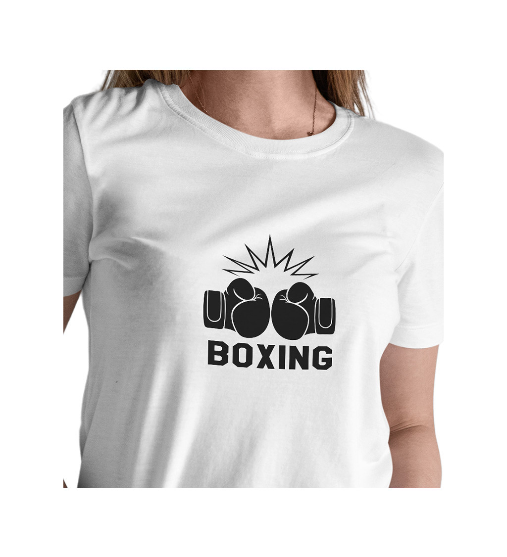 Dámské tričko bílé - Boxing