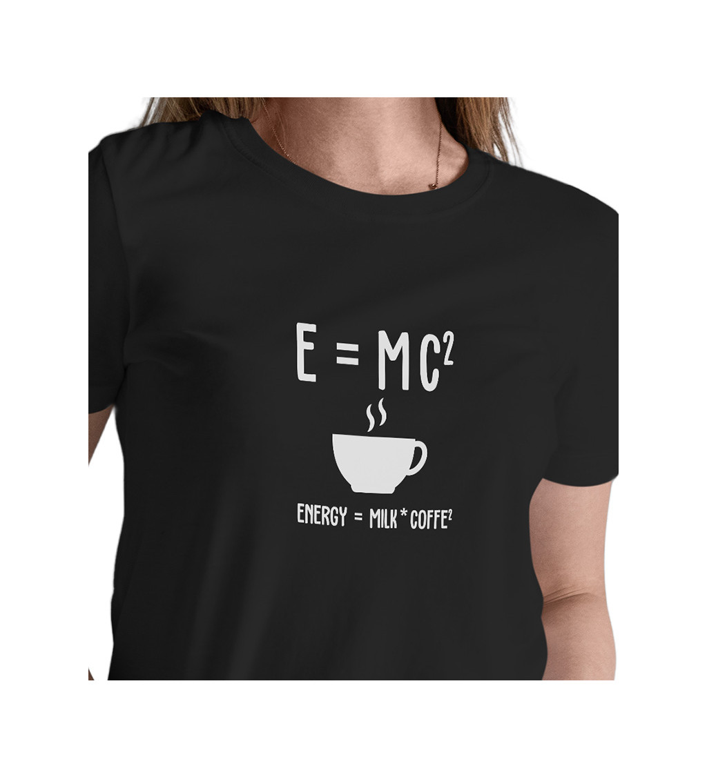 Dámské tričko černé - E=MC2