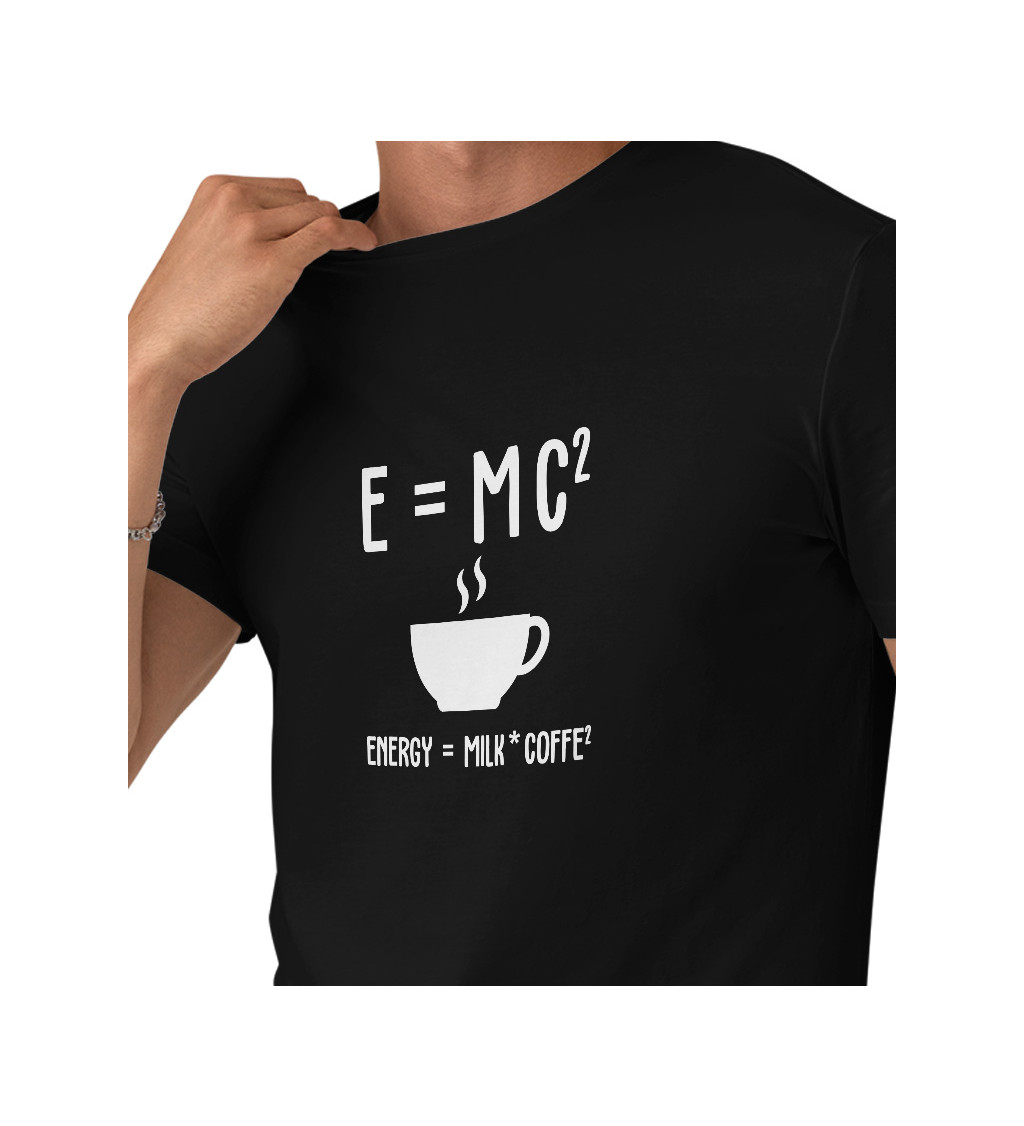 Pánské tričko černé - E=MC2