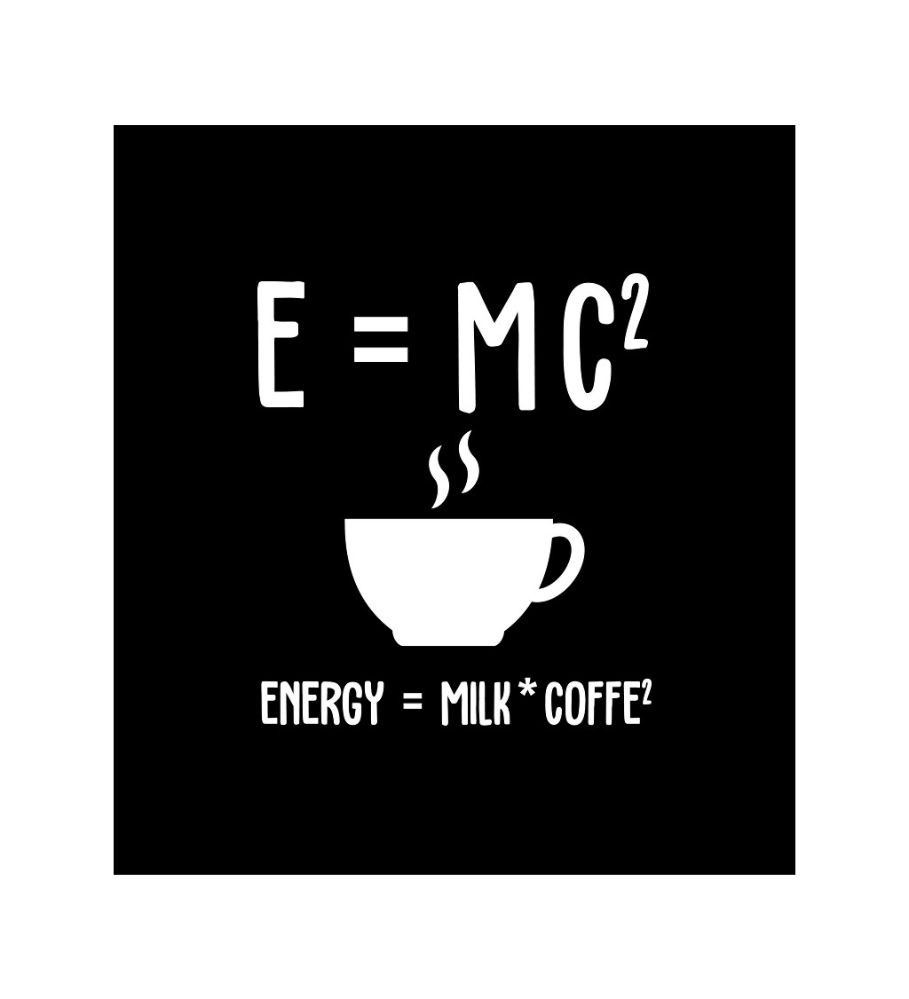 Pánské tričko černé - E=MC2