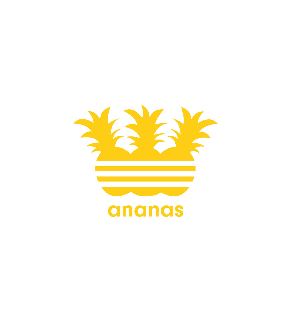 Dámské tričko bílé - Ananas