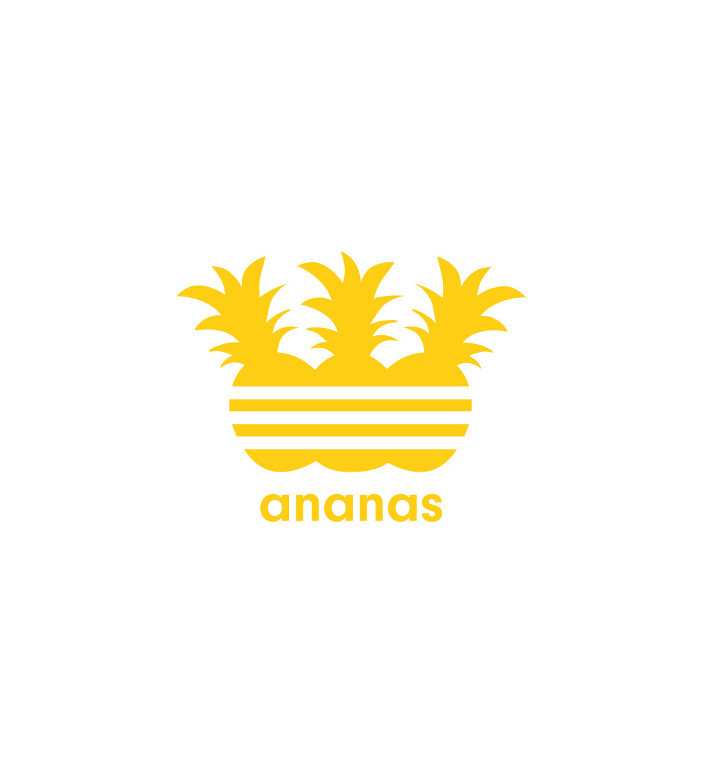 Pánské tričko bílé - Ananas