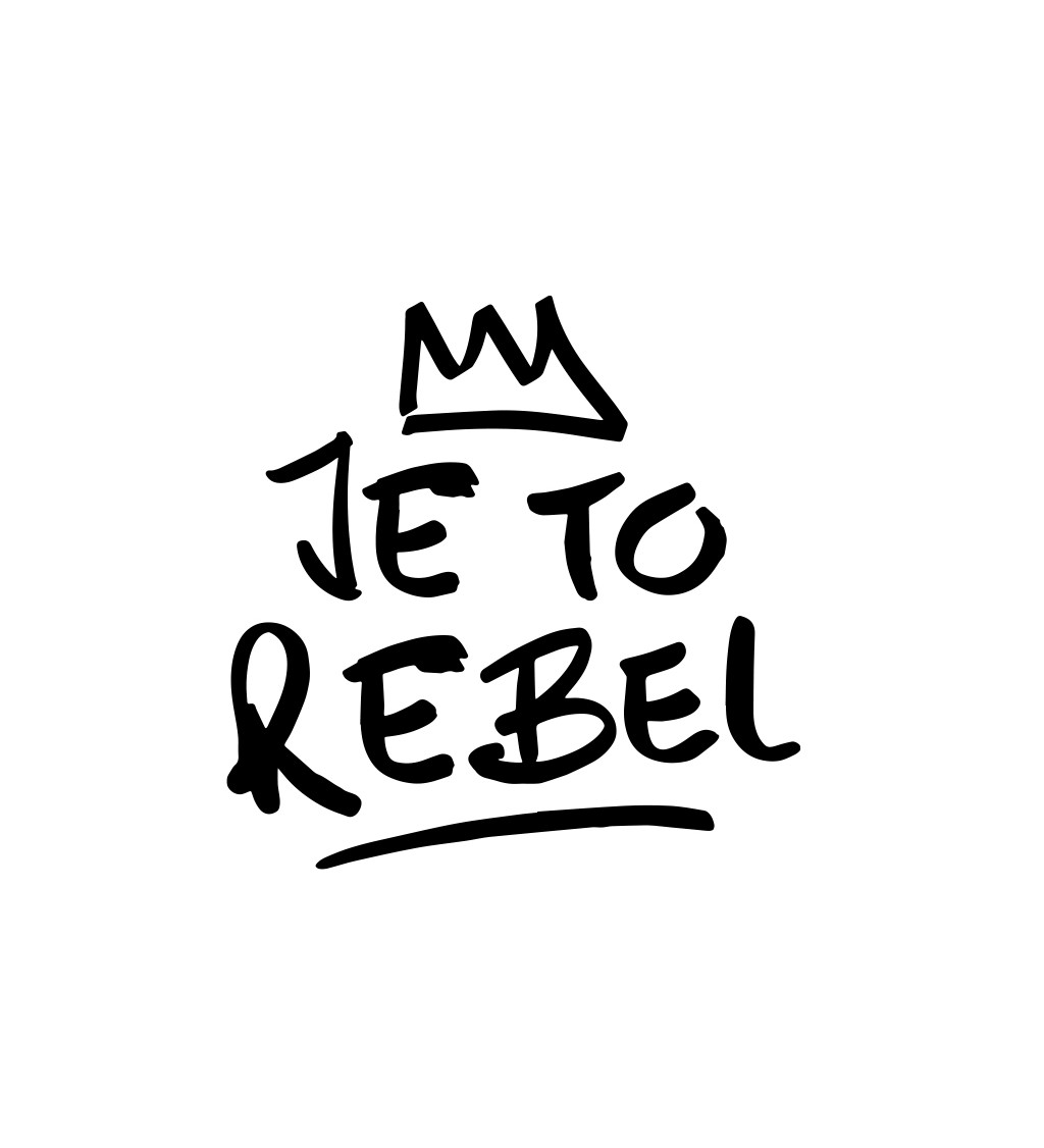 Pánské tričko bílé - Je to rebel