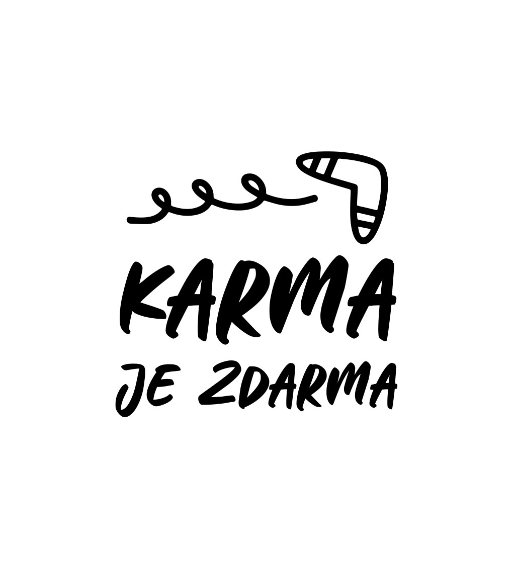 Pánské tričko bílé - Karma je zdarma