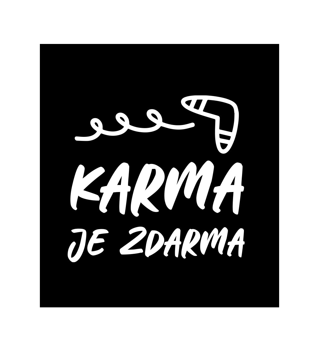 Pánské tričko černé - Karma je zdarma