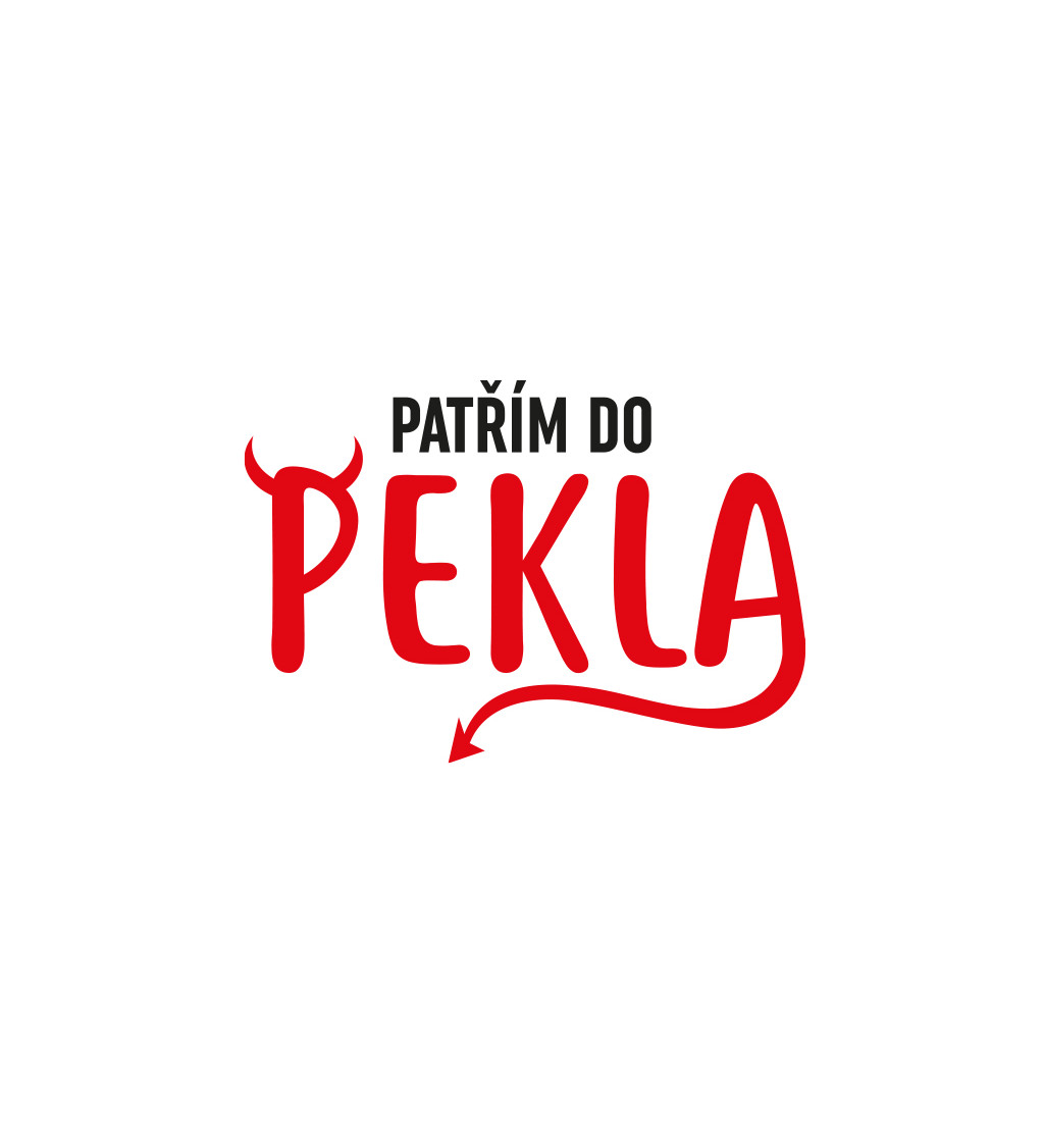 Pánské tričko bílé - Patřím do pekla