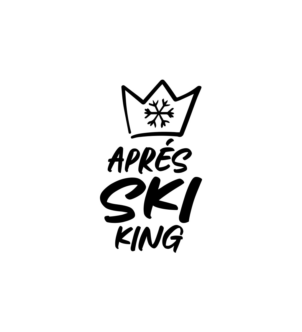 Pánské tričko bílé - Aprés ski king