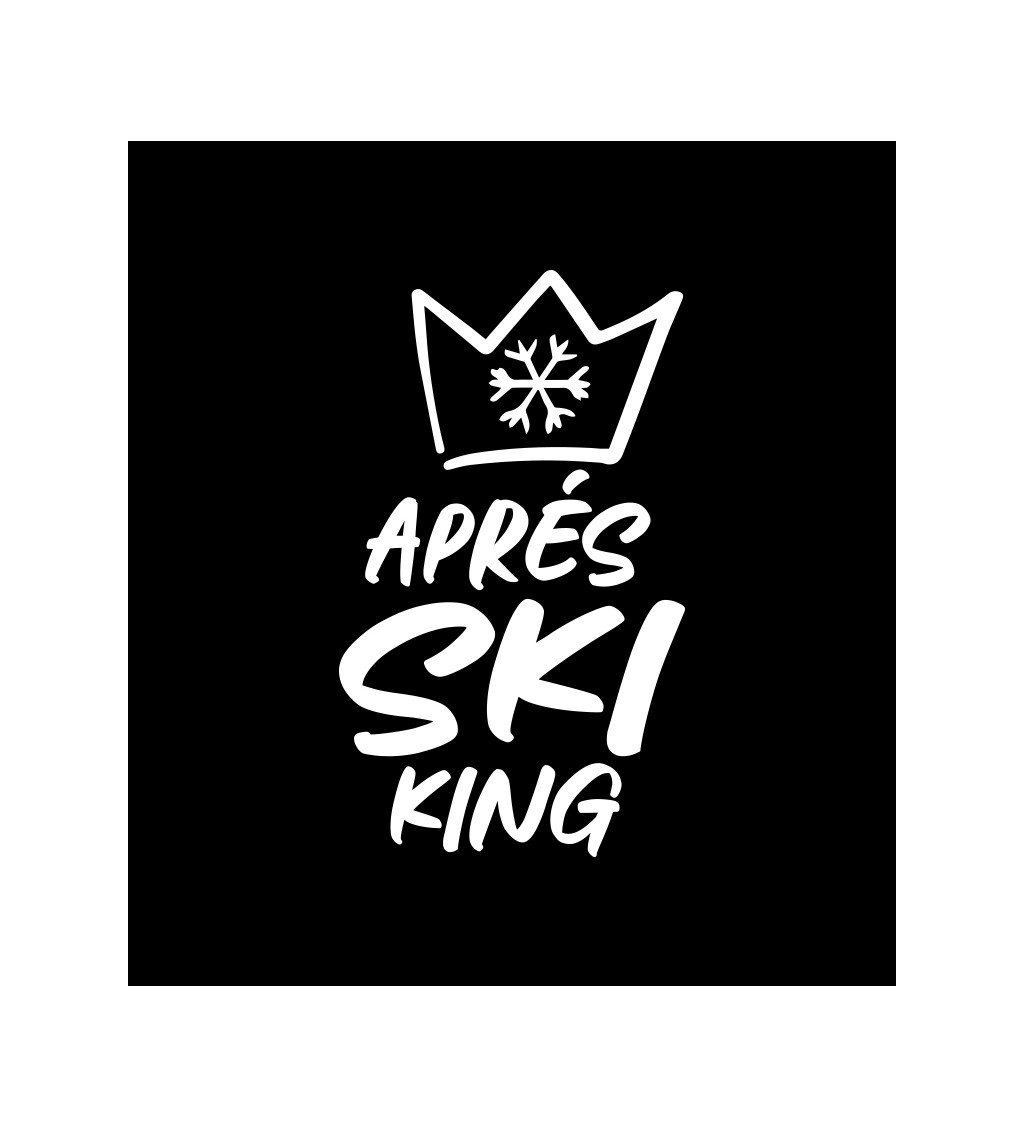 Pánské tričko černé - Aprés ski king