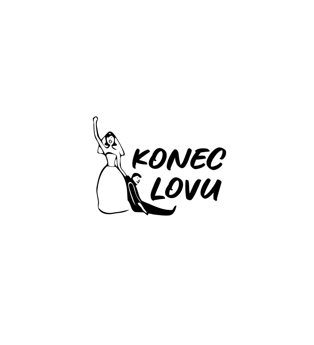 Dámské tričko bílé - Konec lovu