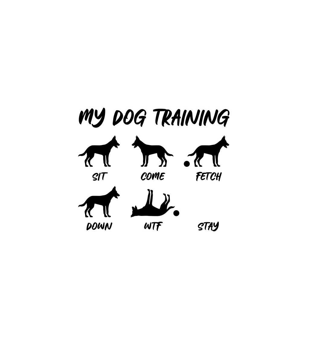 Dámské tričko bílé - My dog training