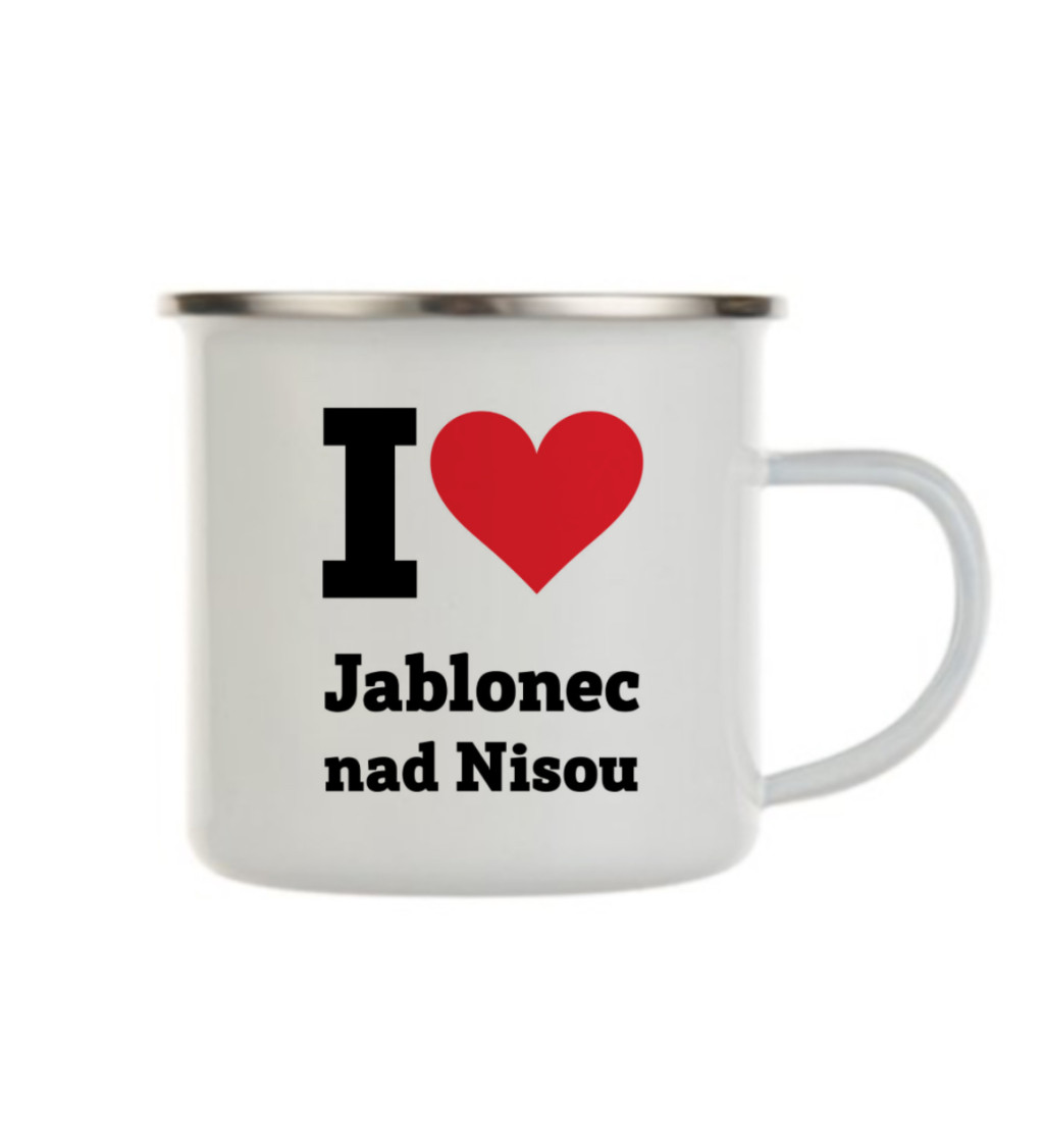 Plecháček bílý - I love Jablonec nad Nisou