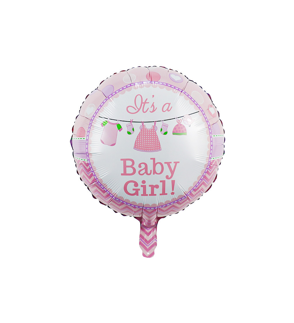 Fóliový balónek holka růžový 45 cm