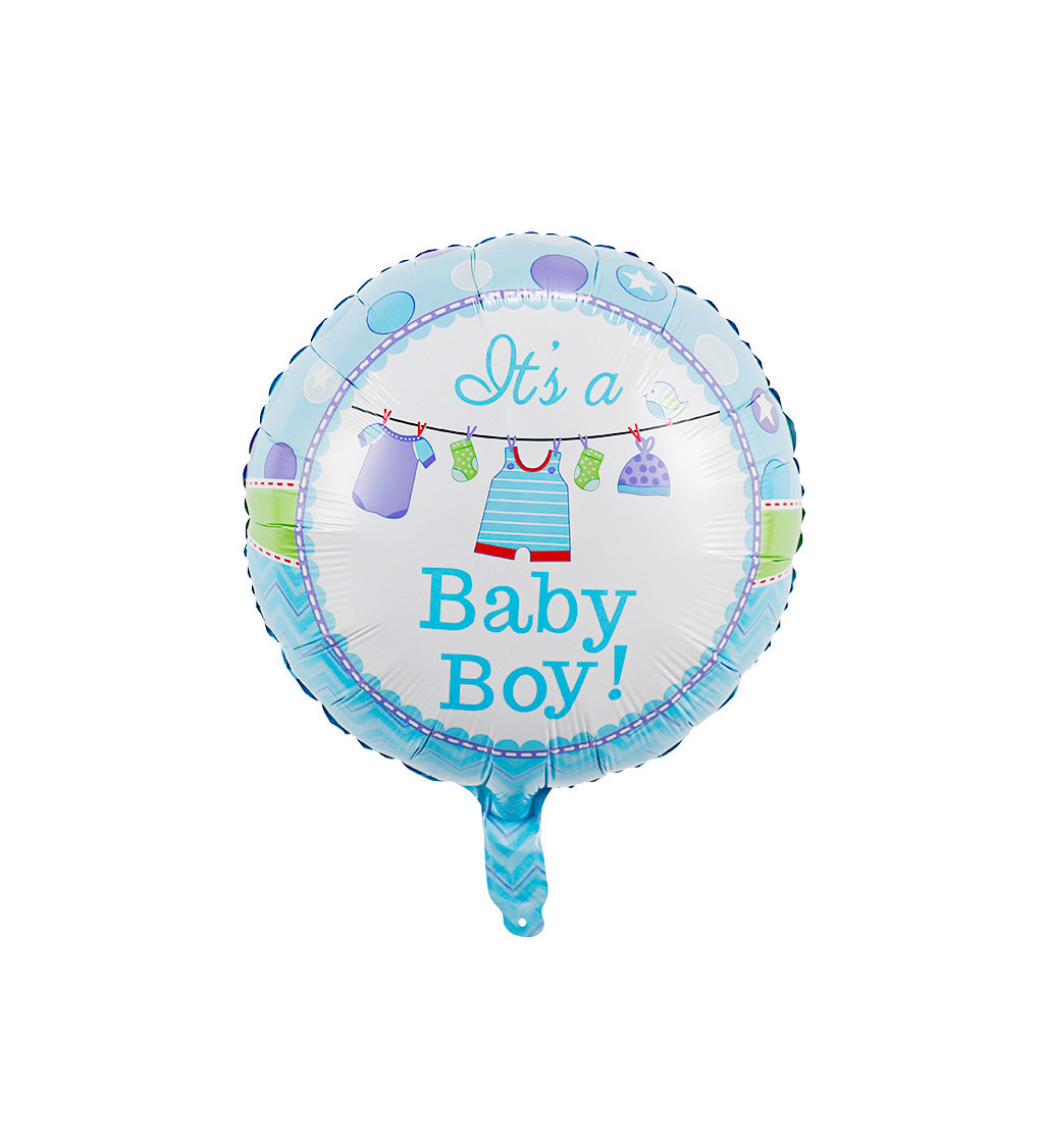 Fóliový balónek kluk modrý 45 cm