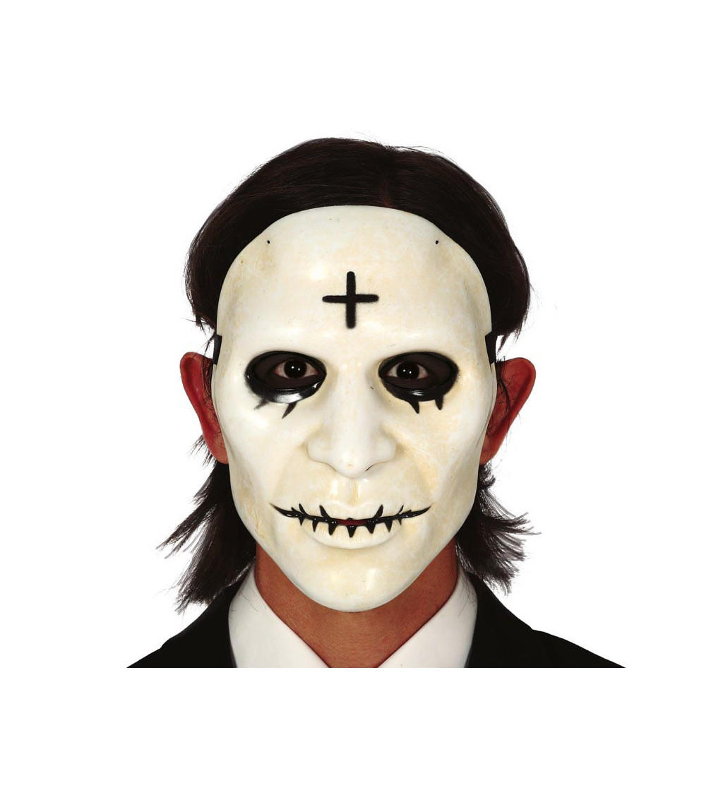 Maska Kříž, bílá