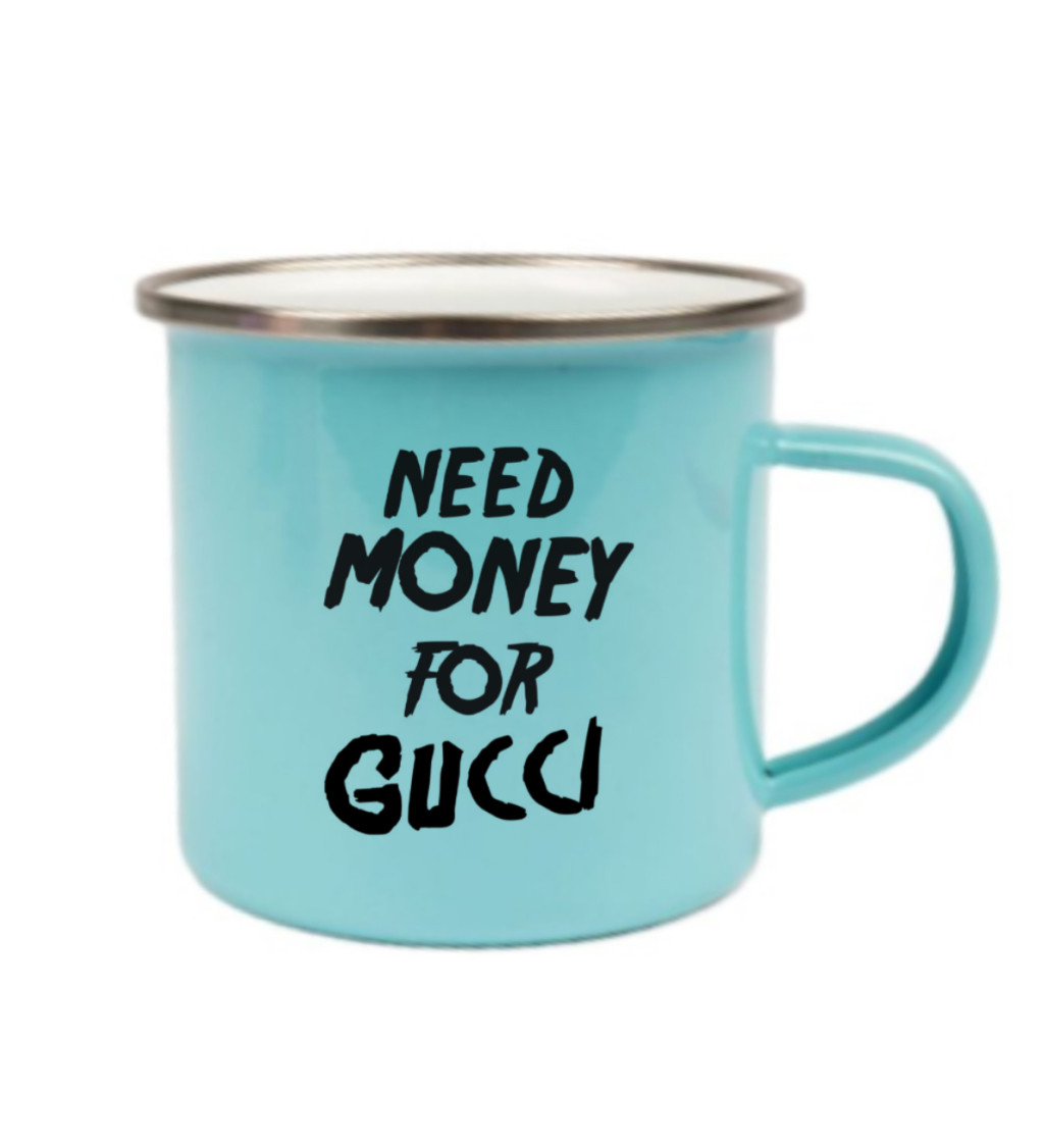 Plecháček modrý - Need money for Gucci