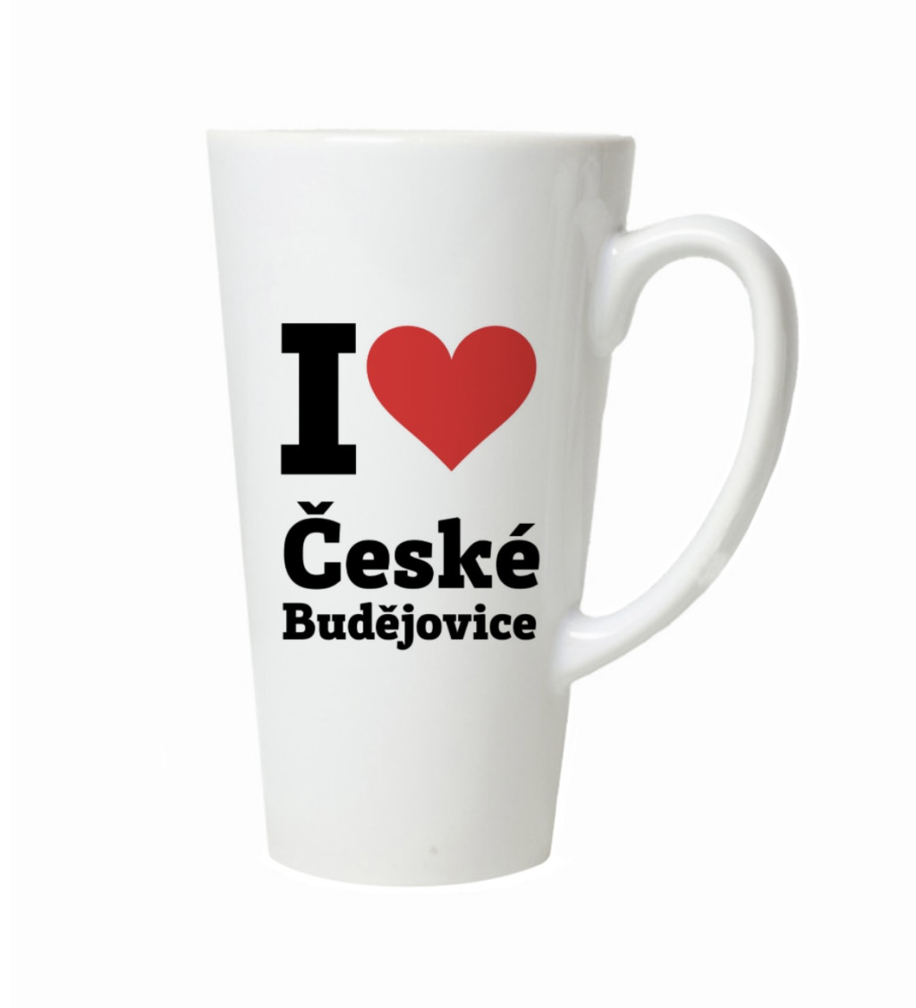 Latte hrnek - I love České Budějovice