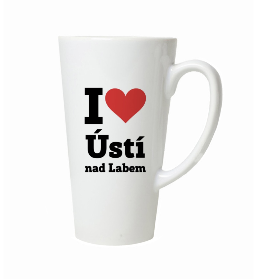 Latte hrnek - I love Ústí nad Labem