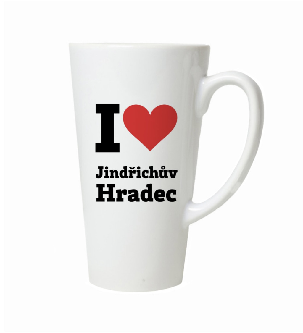 Latte hrnek - I love Jindřichův Hradec