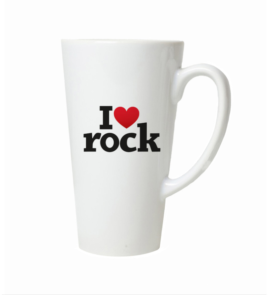 Latte hrnek - I love rock