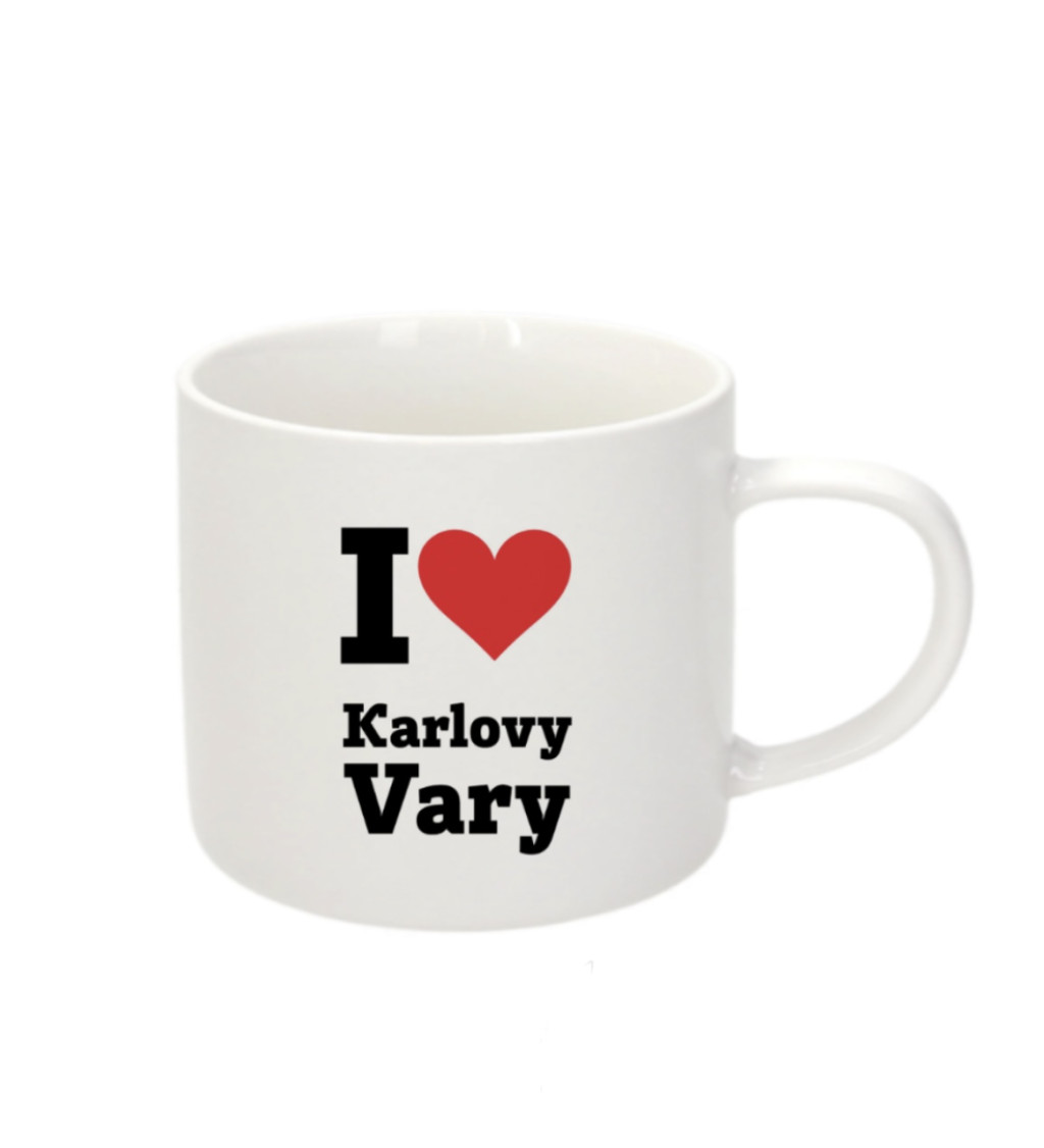 Espresso hrnek - I love Karlovy Vary