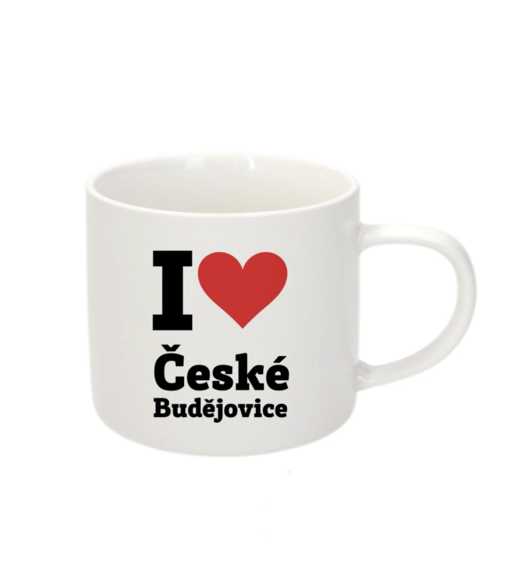 Espresso hrnek - I love České Budějovice