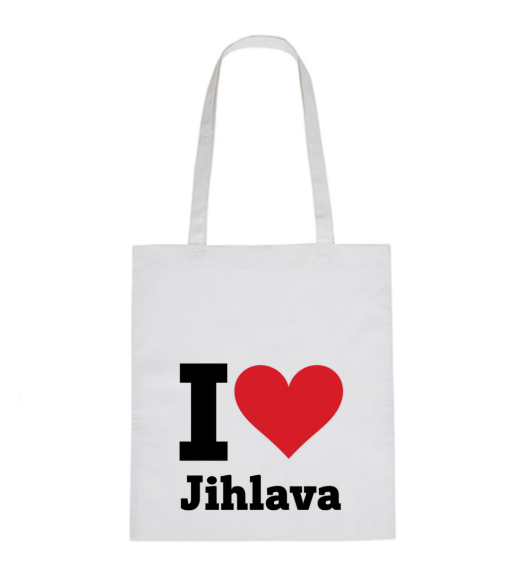 Plátěná taška - I love Jihlava