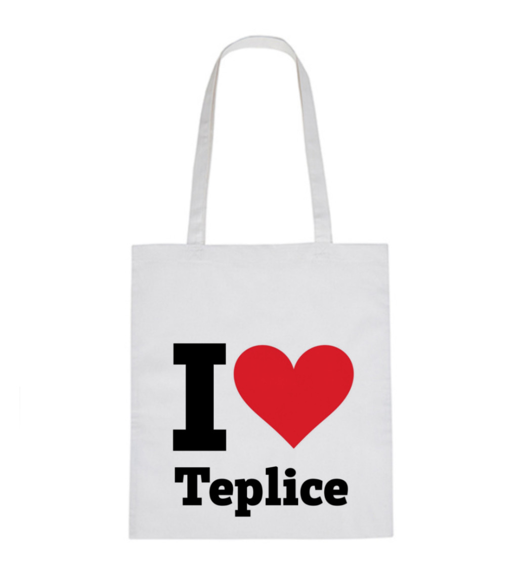 Plátěná taška - I love Teplice