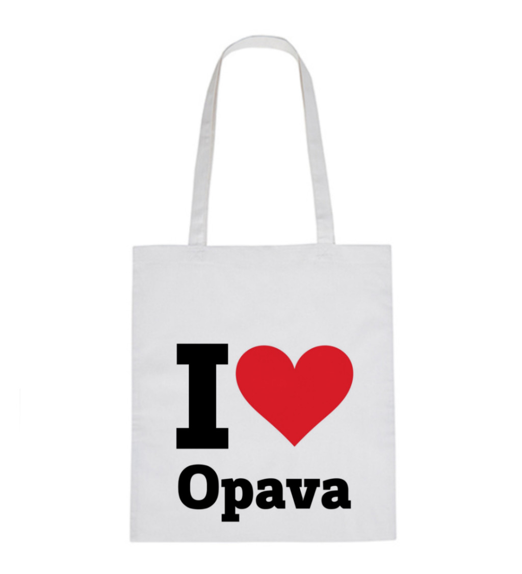 Plátěná taška - I love Opava