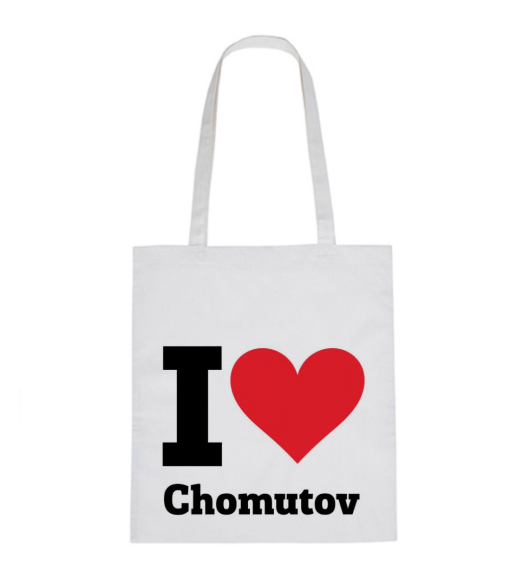 Plátěná taška - I love Chomutov