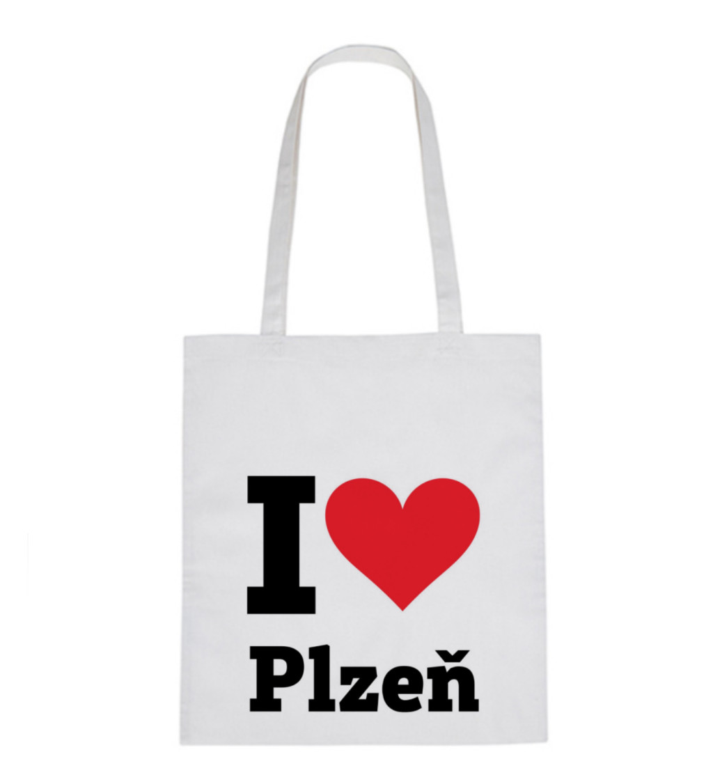 Plátěná taška - I love Plzeň