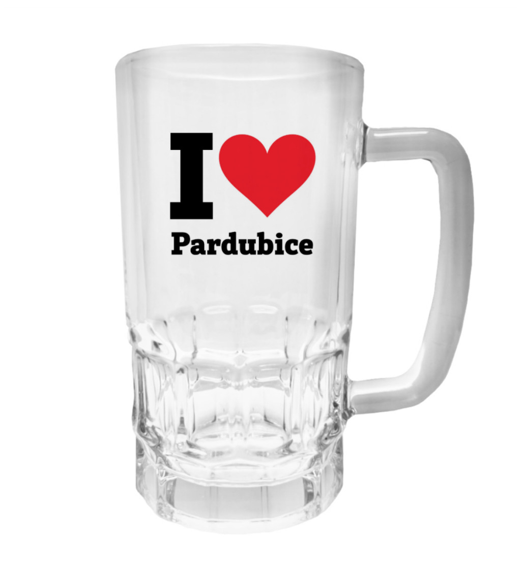 Půllitr s potiskem - I love Pardubice