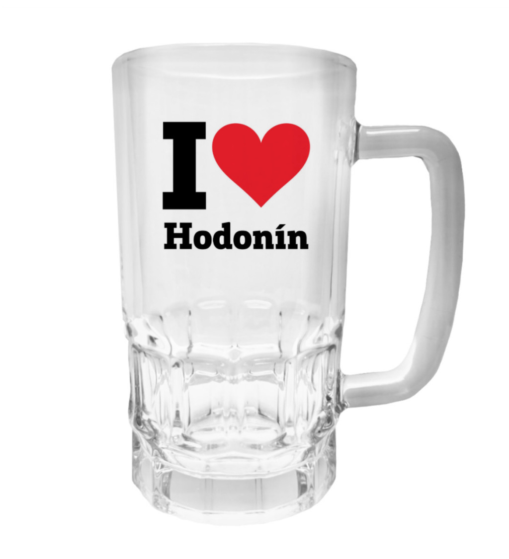 Půllitr s potiskem - I love Hodonín