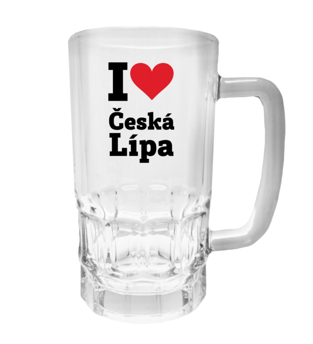 Půllitr s potiskem - I love Česká Lípa