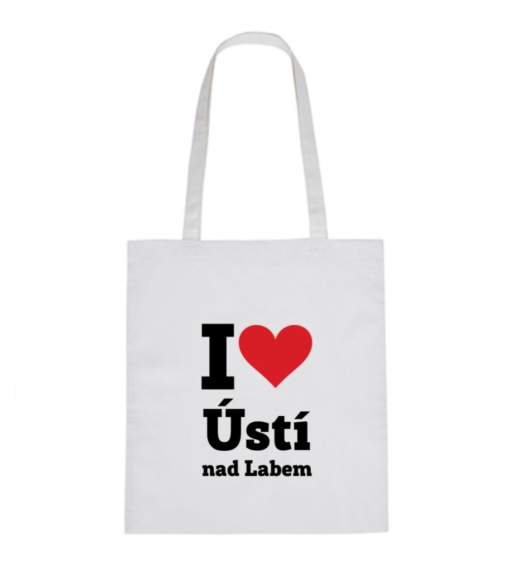 Plátěná taška - I love Ústí nad Labem