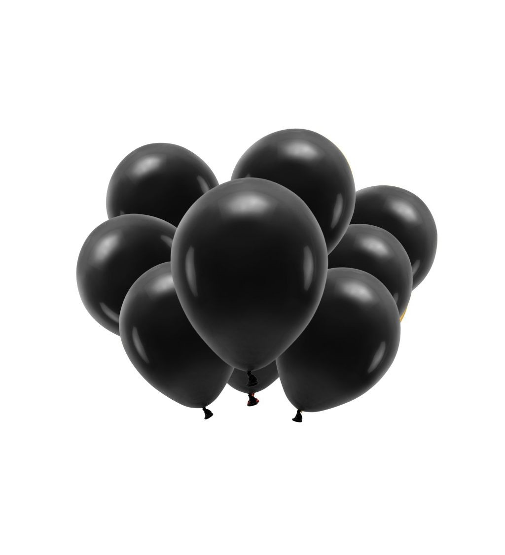 Latexové balónky eco pastelové černé 30 cm 10 ks