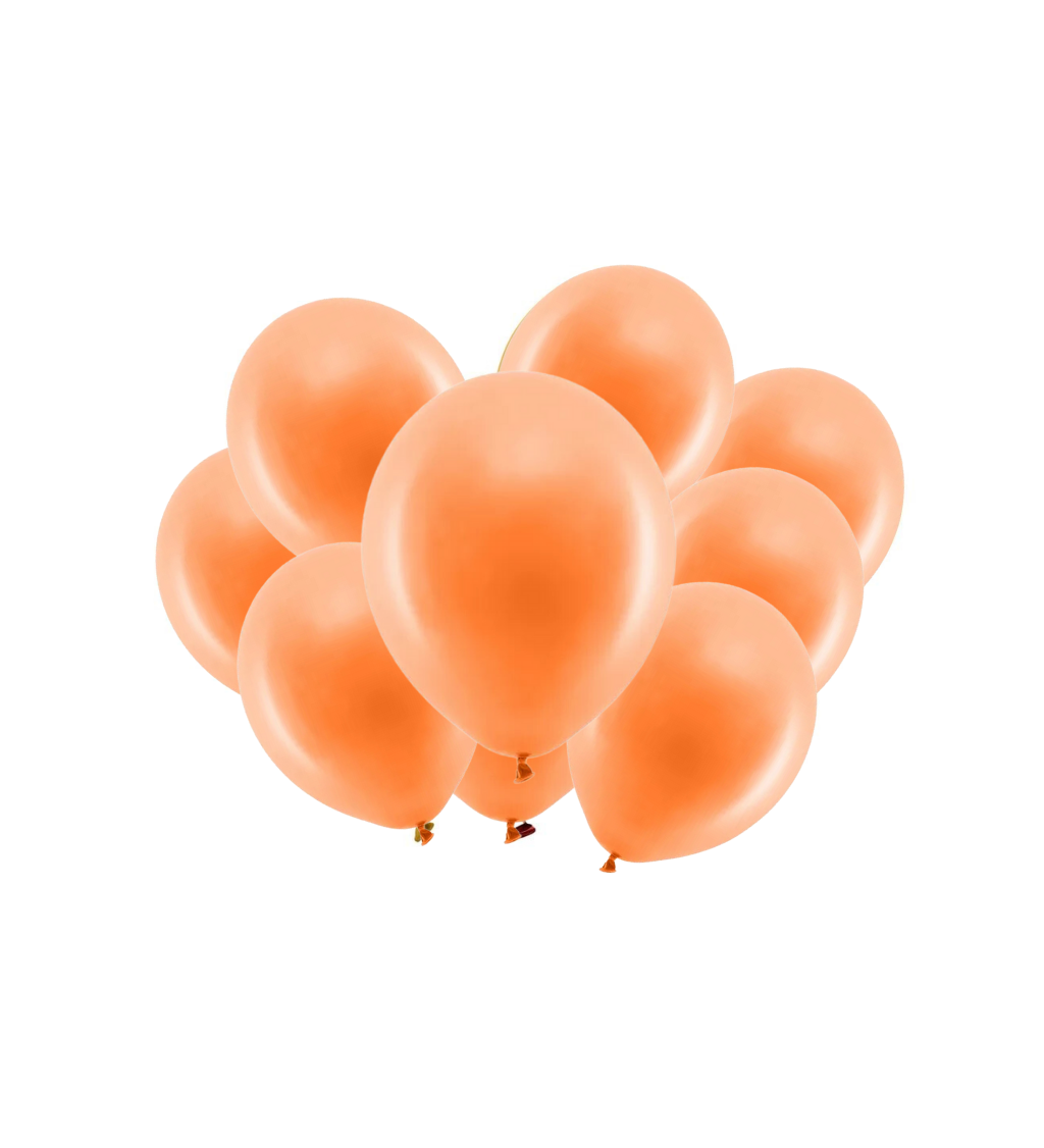 Latexové balónky pastelové světle oranžové 30 cm 10 ks