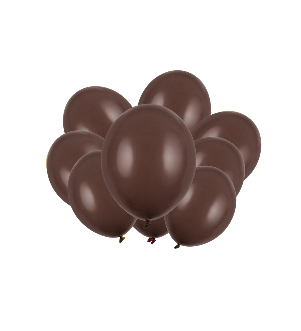 Latexové balónky strong pastelové hnědé 30 cm 10 ks
