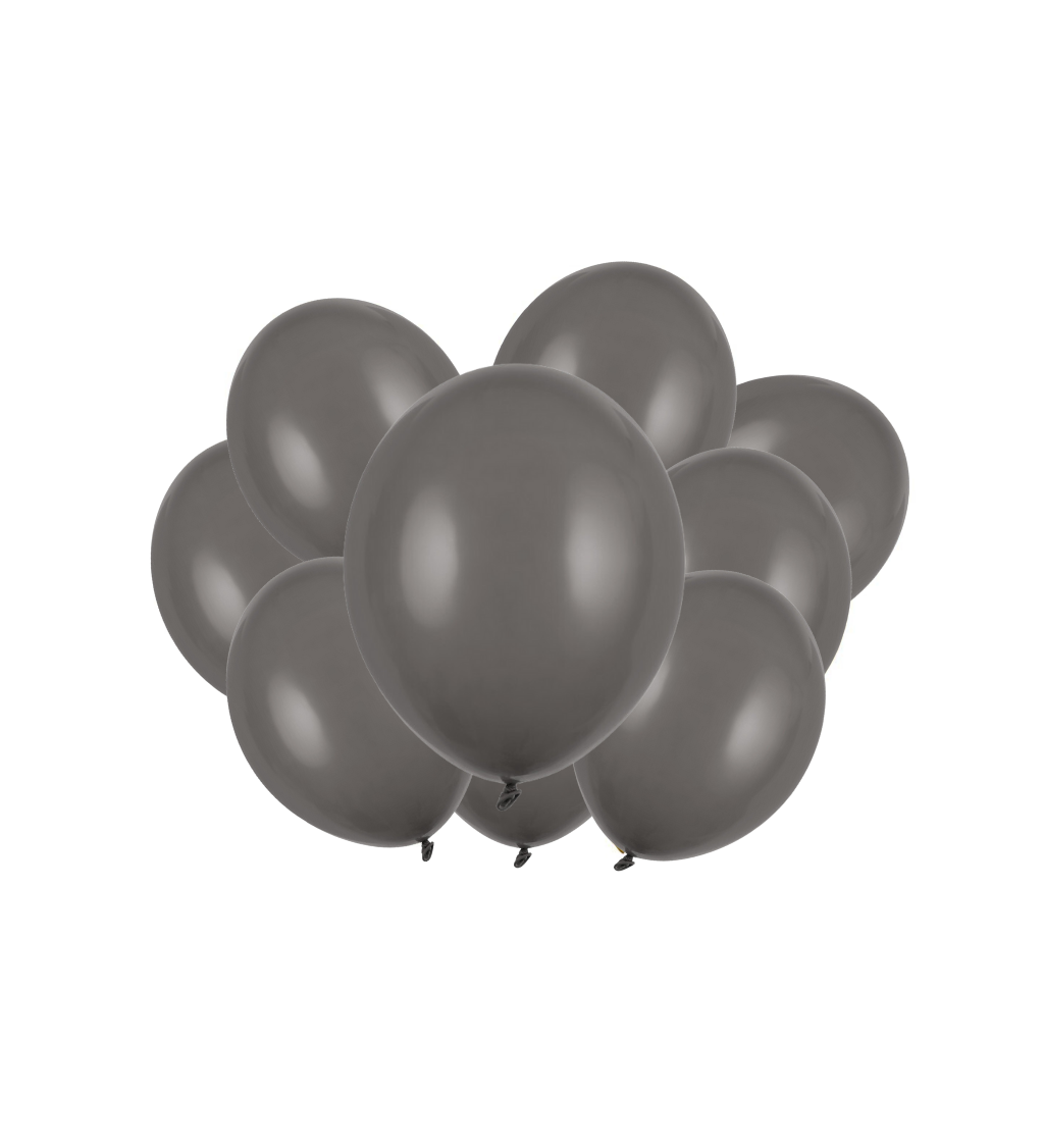 Latexové balónky strong pastelové šedé 30 cm 10 ks