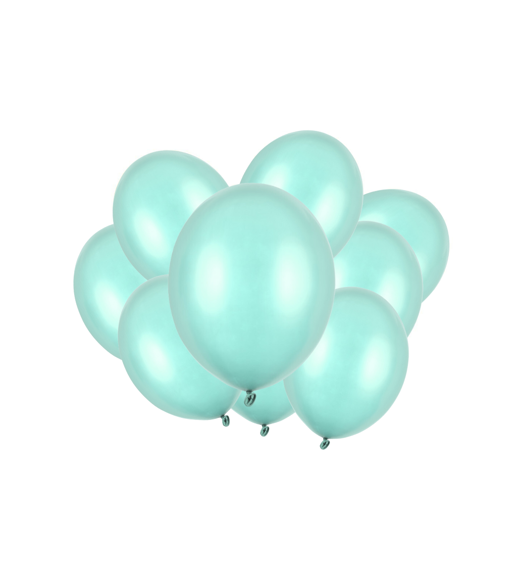 Latexové balónky strong metalické tyrkysové 30 cm 10 ks