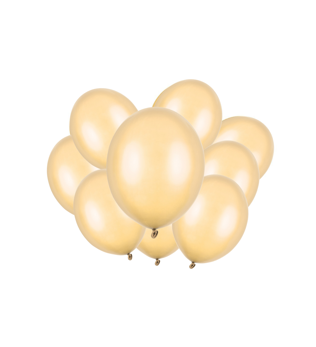 Latexové balónky strong metalické krémové 30 cm 10 ks