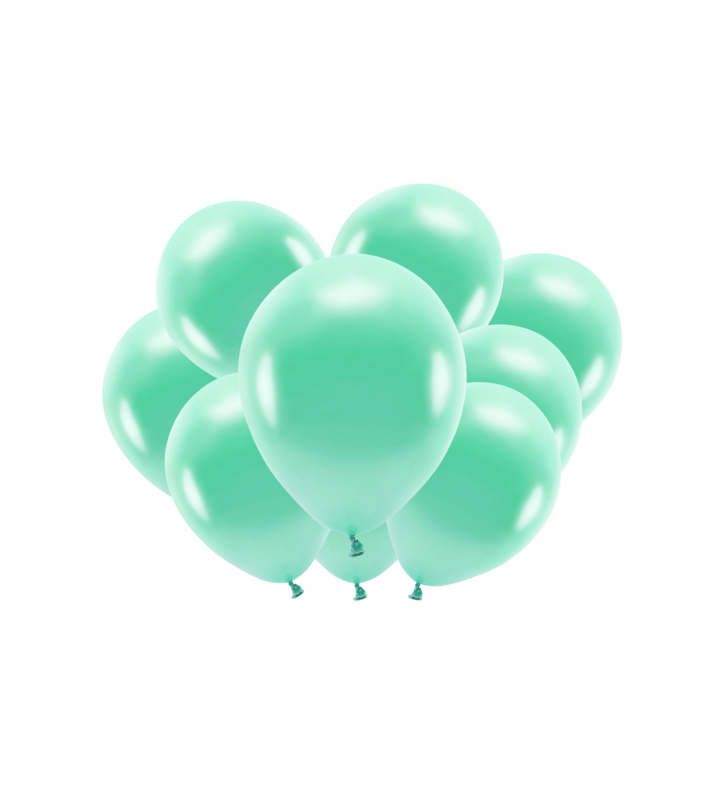 Latexové balónky eco metalické mentolové 30 cm 10 ks