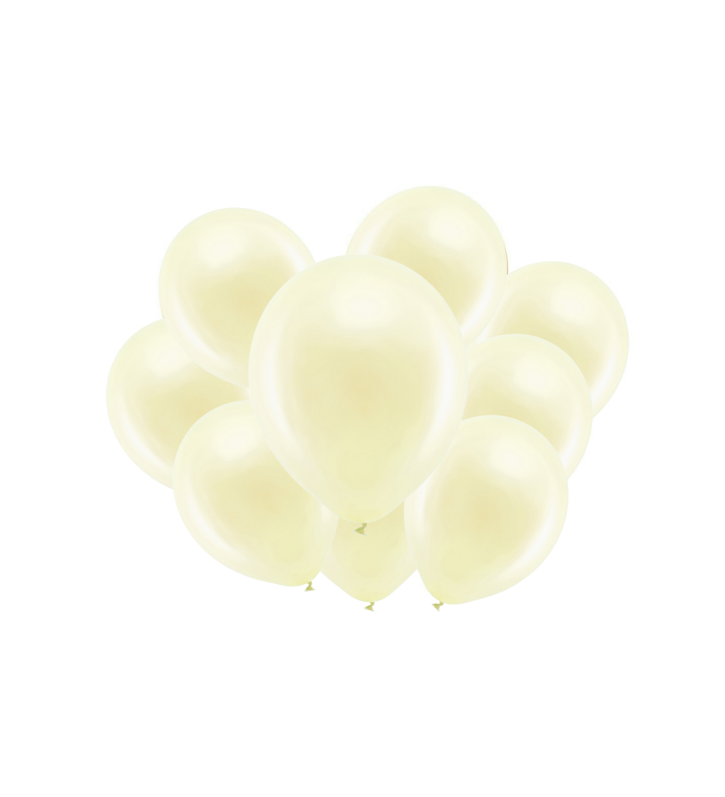 Latexové balónky metalické krémové 30 cm 10 ks
