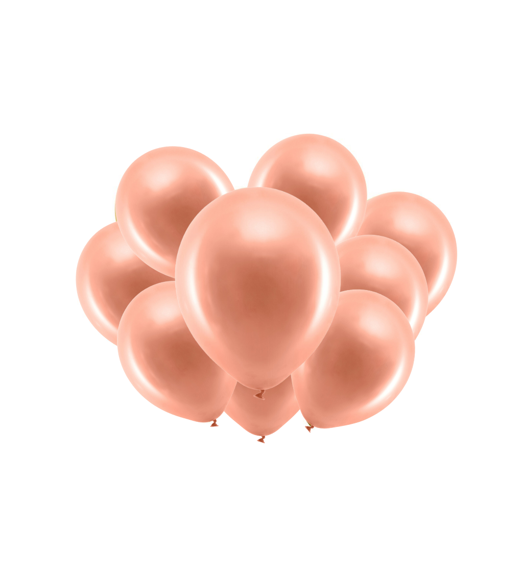 Latexové balónky metalické lososové 30 cm 10 ks