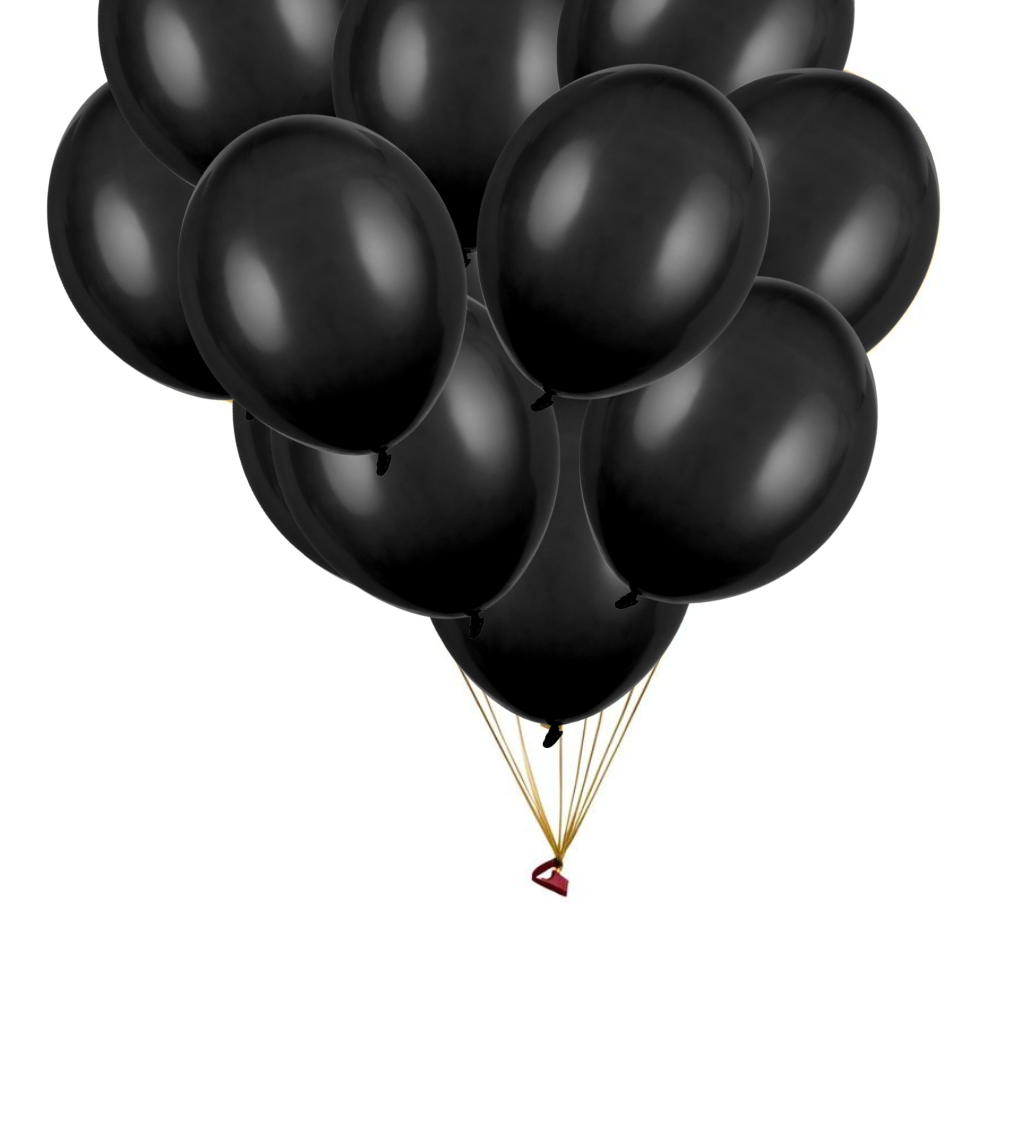 Latexové balónky strong pastelové černé 30 cm 10 ks