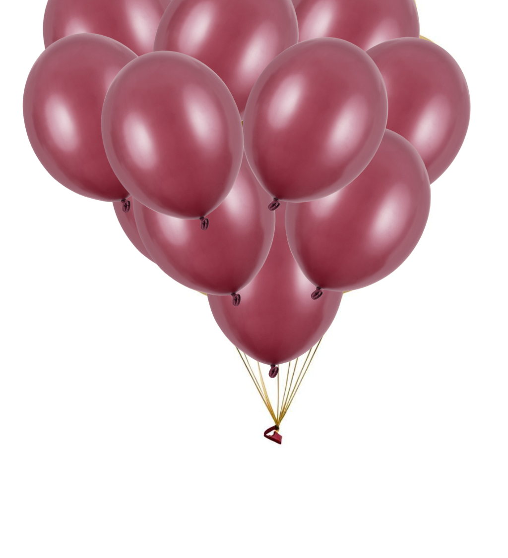 Latexové balónky strong metalické bordó 30 cm 100 ks