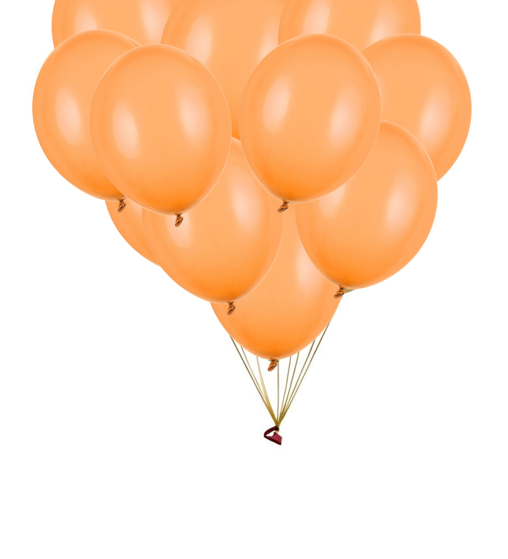 Latexové balónky strong pastelové oranžové 30 cm 100 ks