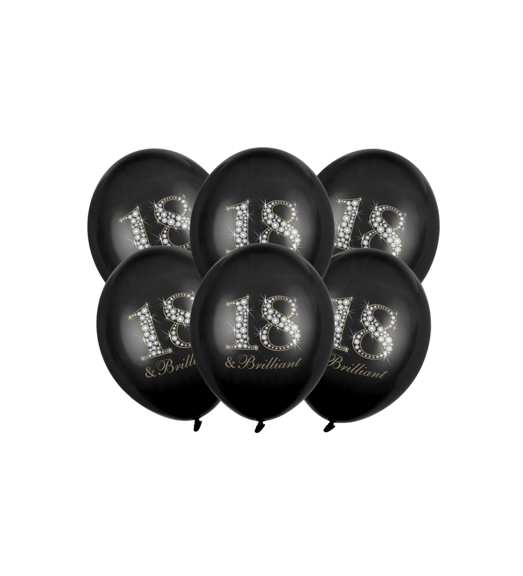 Latexové balónky strong pastelové 18th birthday 30 cm 6 ks