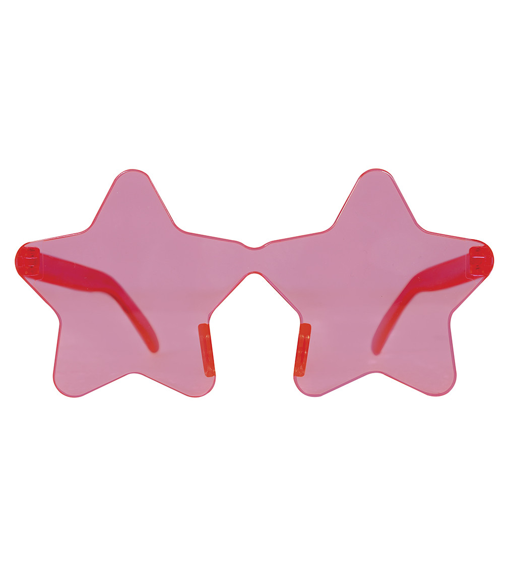 Růžové brýle ve tvaru hvězdy