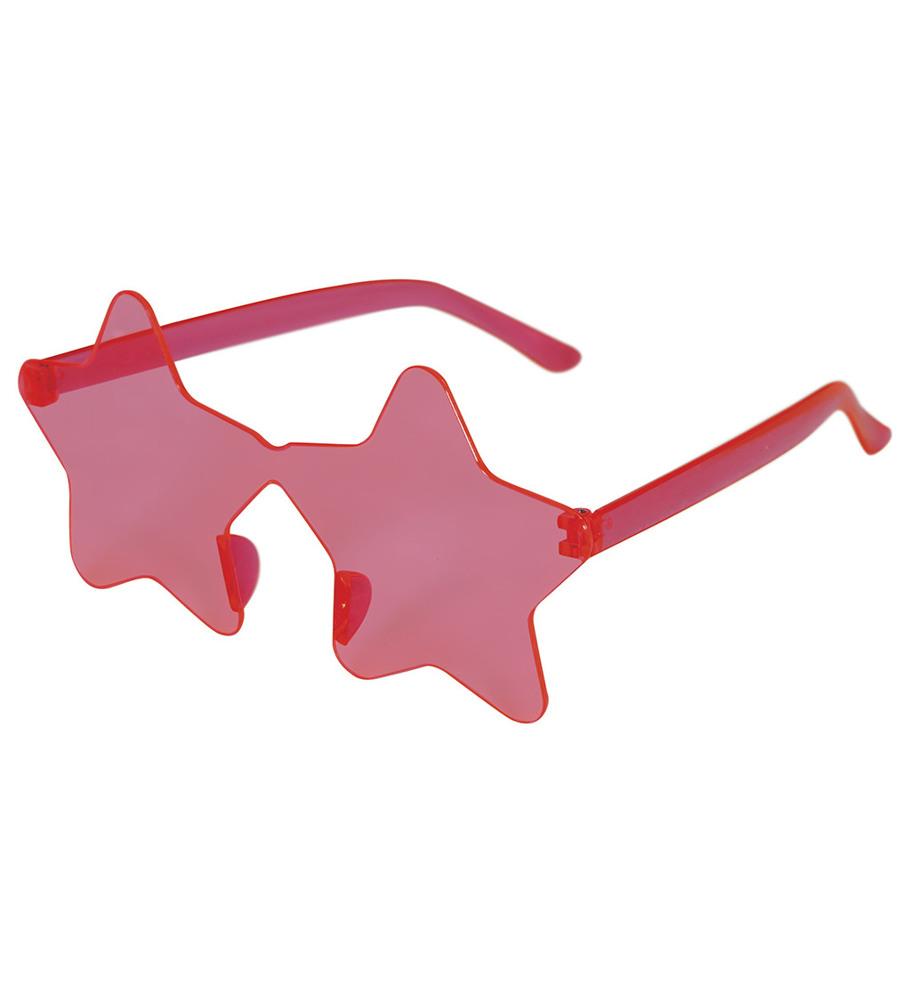 Růžové brýle ve tvaru hvězdy